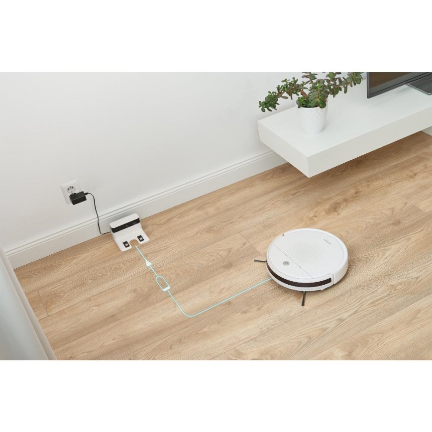 Sencor - Aspirador robô com mopa 2em1 18W/1500 mAh branco + comando