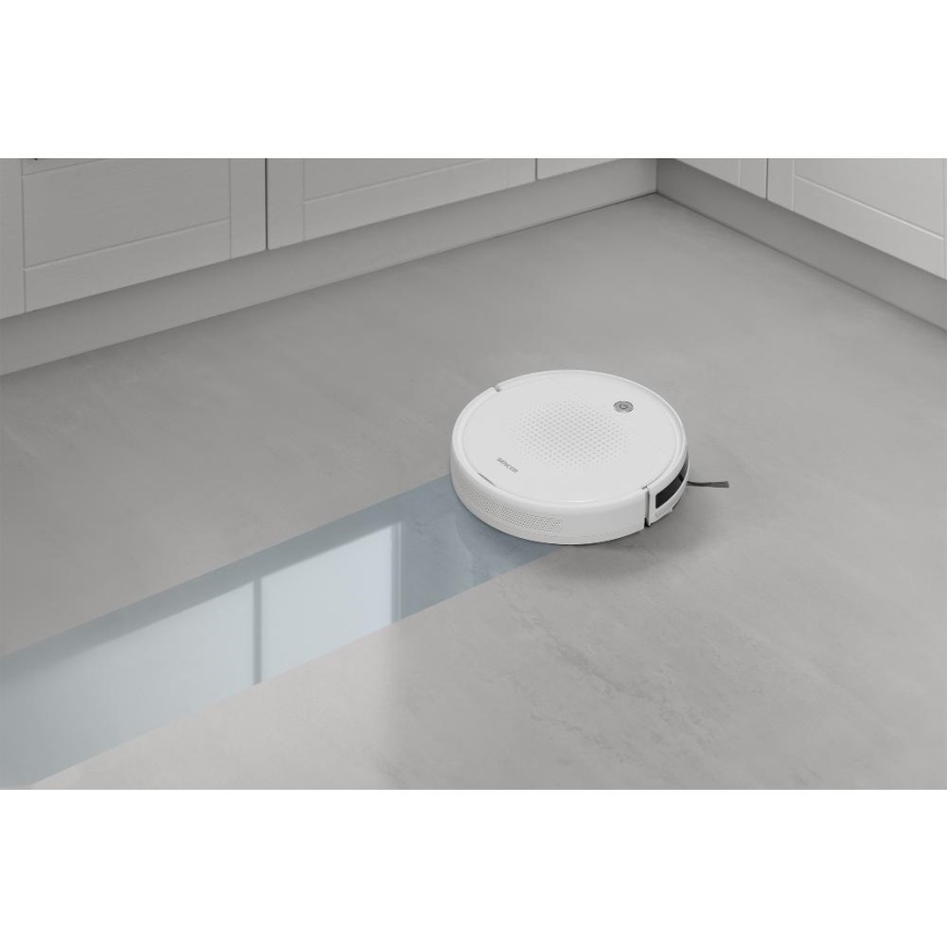 Sencor - Aspirador robô com mopa 2em1 18W/1500 mAh branco + comando