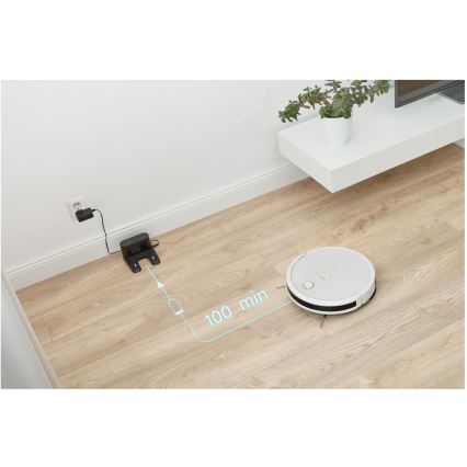 Sencor - Aspirador robô inteligente com mopa 2em1 28W/2600 mAh Wi-Fi branco + comando