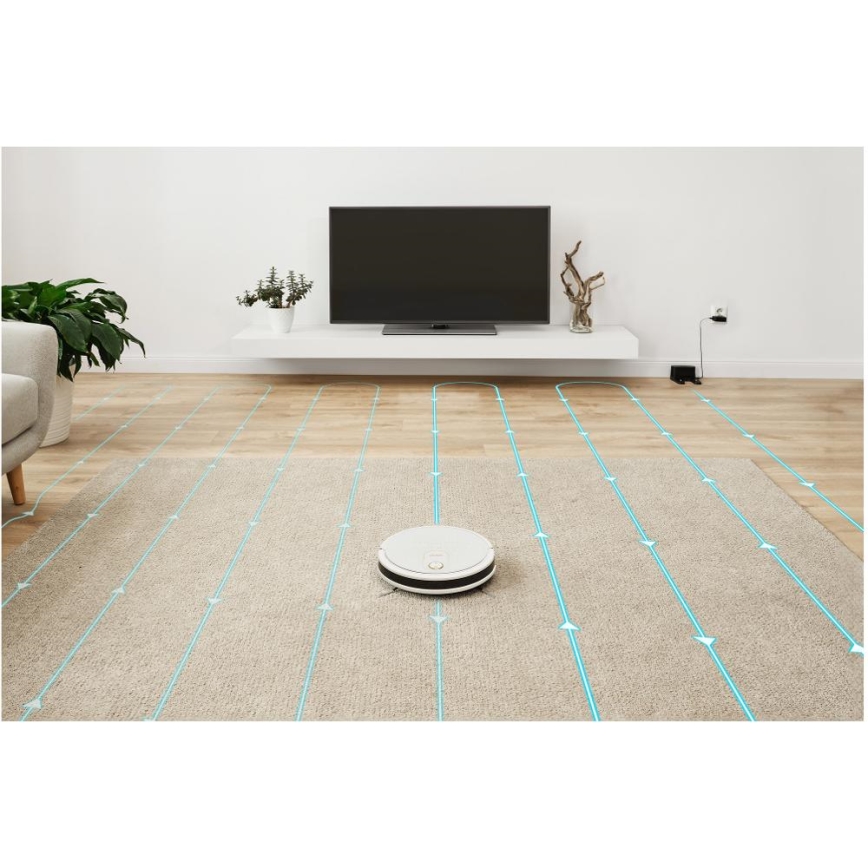 Sencor - Aspirador robô inteligente com mopa 2em1 28W/2600 mAh Wi-Fi branco + comando