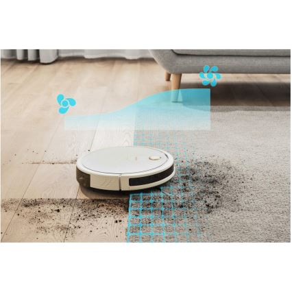 Sencor - Aspirador robô inteligente com mopa 2em1 28W/2600 mAh Wi-Fi branco + comando