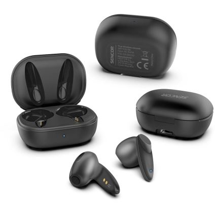 Sencor - Auriculares sem fios IPX4 preto