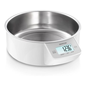 Sencor - Balança de cozinha digital 2xAAA branco/cromado mate
