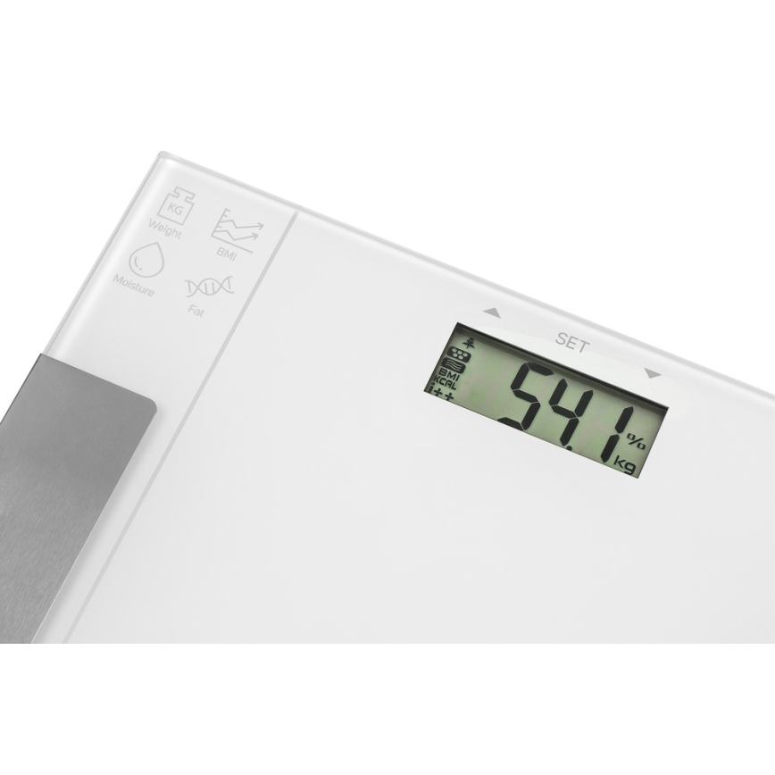 Sencor - Balança inteligente pessoal de fitness 1xCR2032 branca
