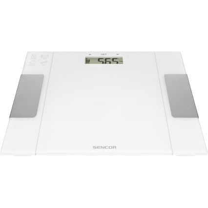 Sencor - Balança inteligente pessoal de fitness 1xCR2032 branca