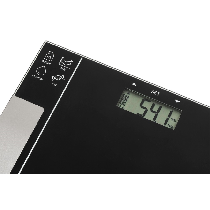 Sencor - Balança inteligente pessoal de fitness 1xCR2032 preta