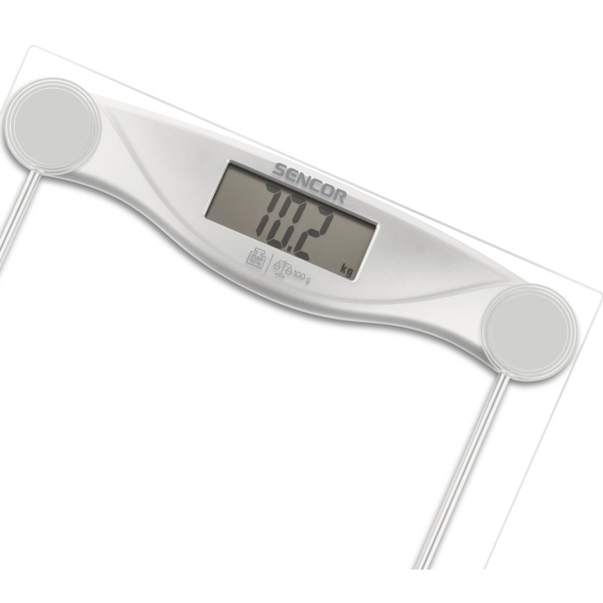 Sencor - Balança pessoal digital com ecrã LCD 1xCR2032