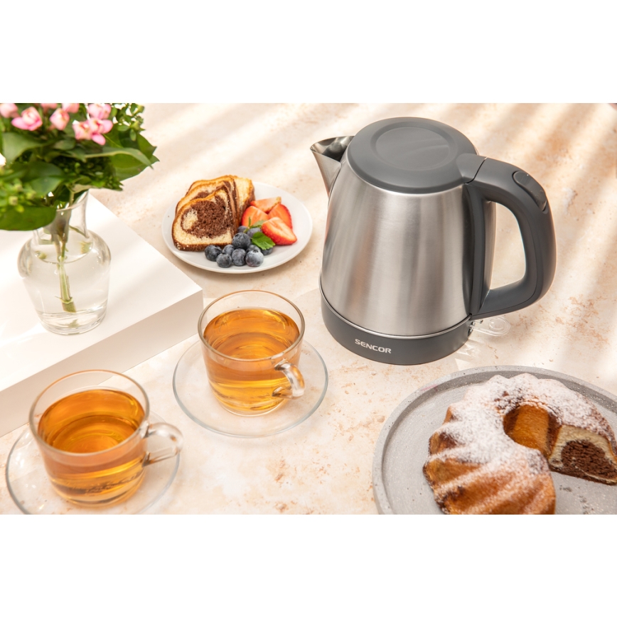 Sencor - Chaleira 1,2 l 2150W/230V aço inoxidável