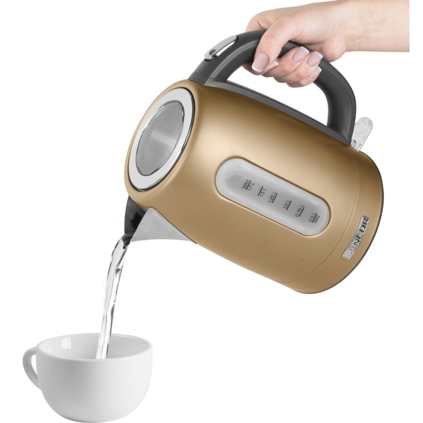 Sencor - Chaleira 1,7 l 2150W/230V dourada
