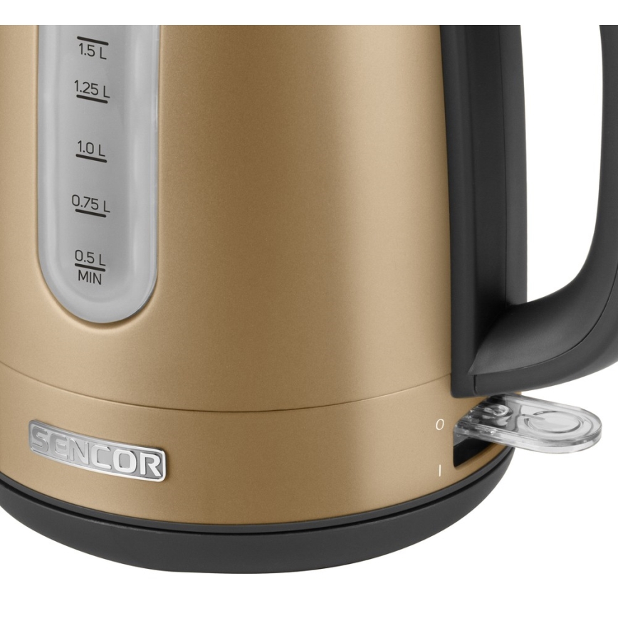 Sencor - Chaleira 1,7 l 2150W/230V dourada