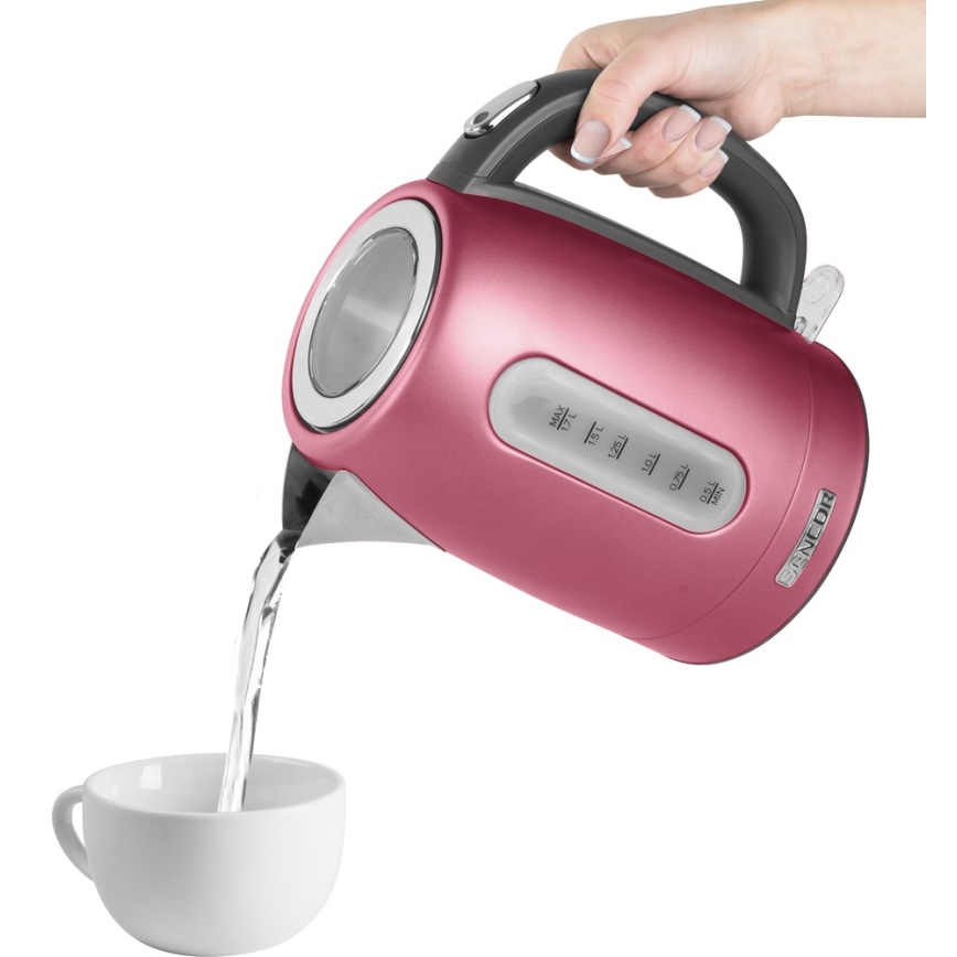 Sencor - Chaleira 1,7 l 2150W/230V rosa