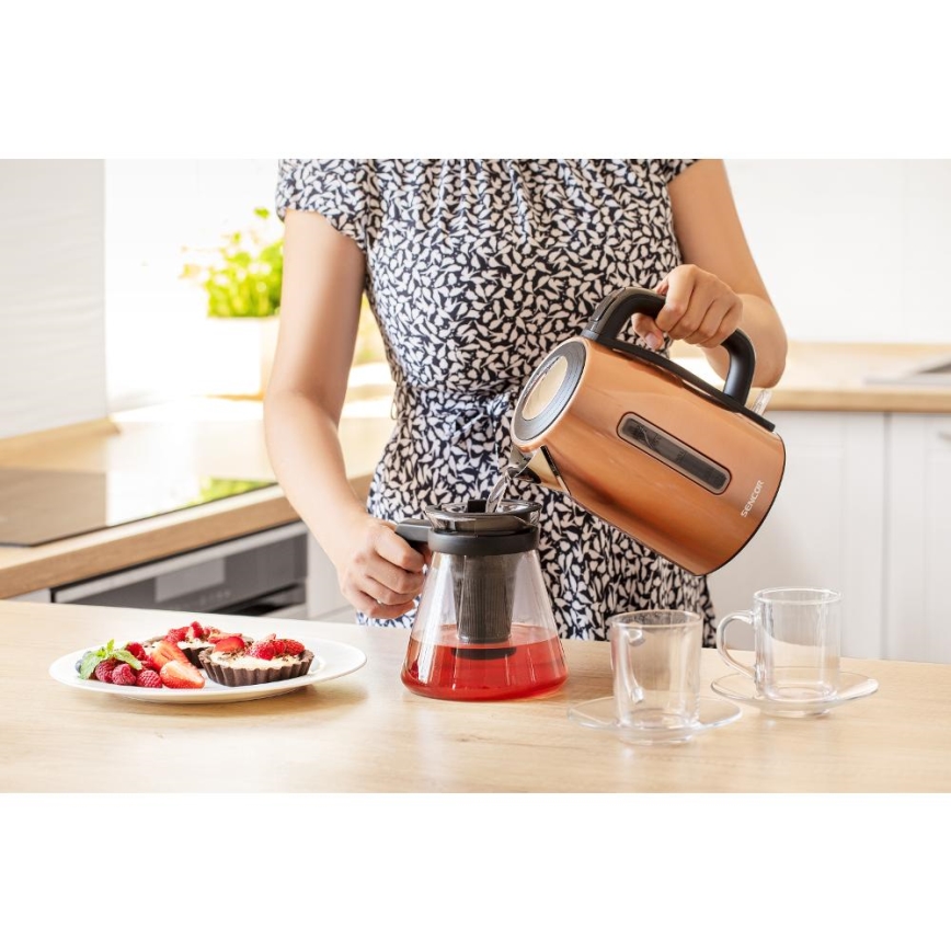 Sencor - Chaleira 1,7 l 2200W/230V cobre