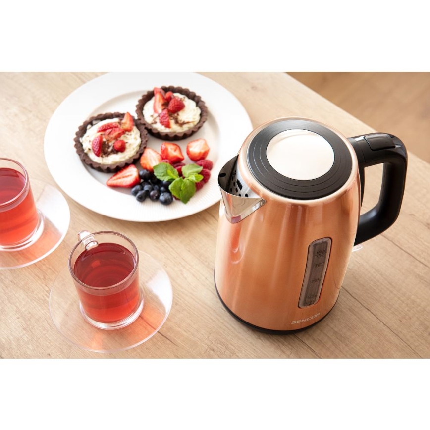 Sencor - Chaleira 1,7 l 2200W/230V cobre