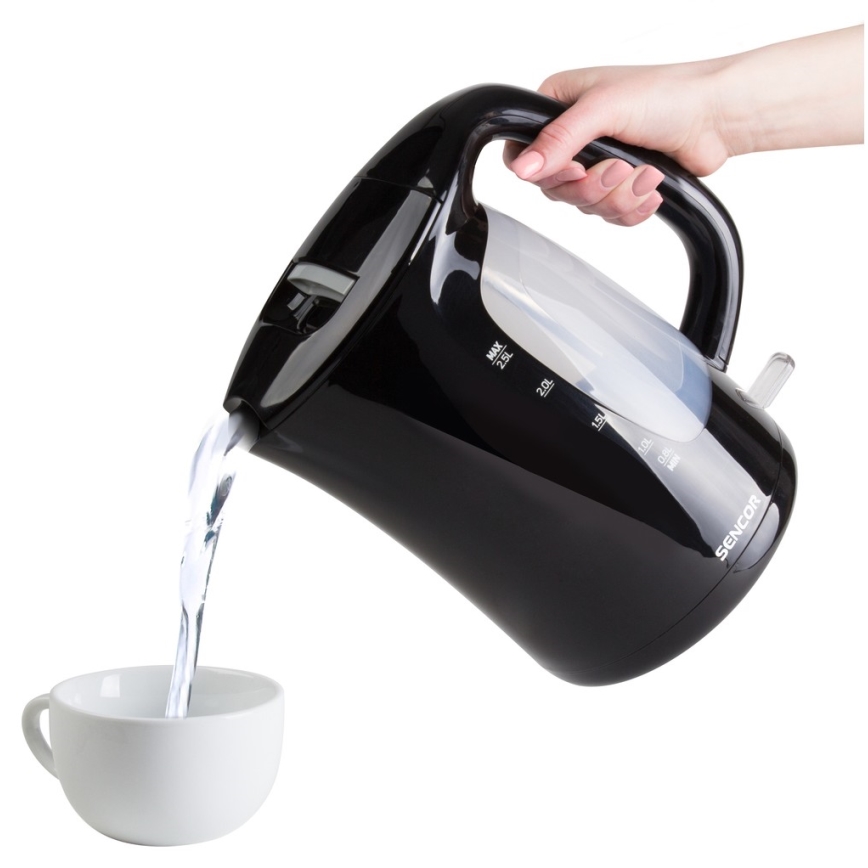 Sencor - Chaleira 2,5 l 2200W/230V preta