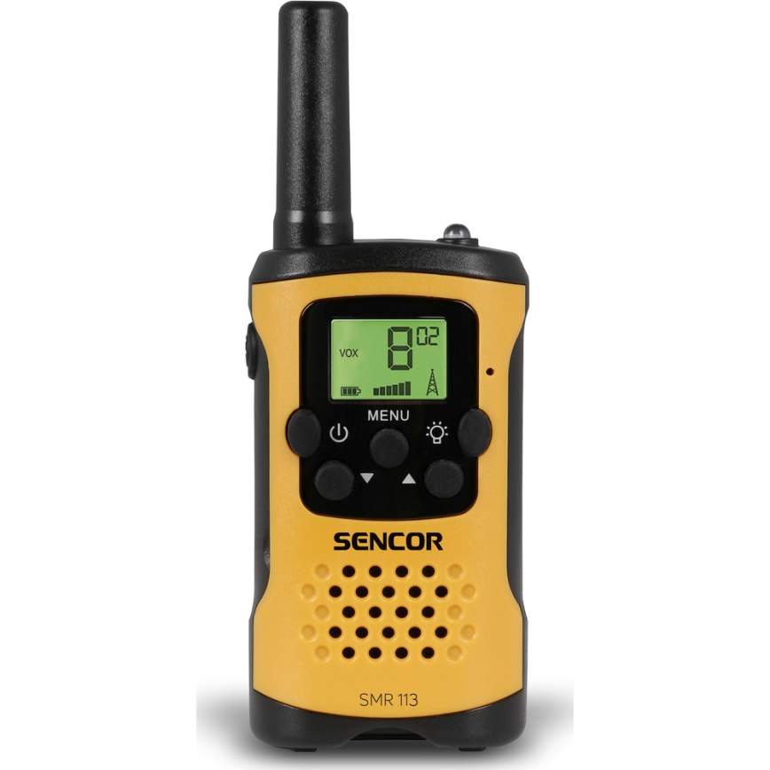 Sencor - CONJUNTO 2x Walkie-talkie 3xAAA alcance 5 km amarelo/preto