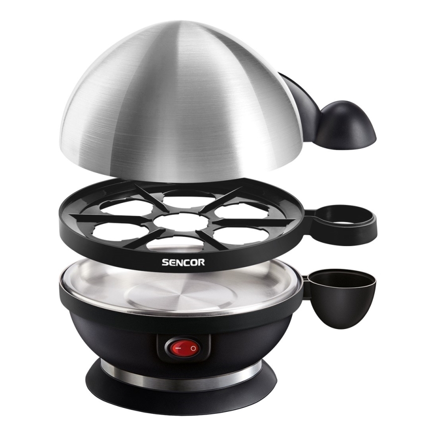Sencor - Cozedor de ovos 320-380W/230V preto/cromado mate