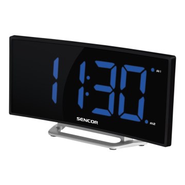 Sencor - Despertador com visor LED 1,5W/1xCR2032/5V preto