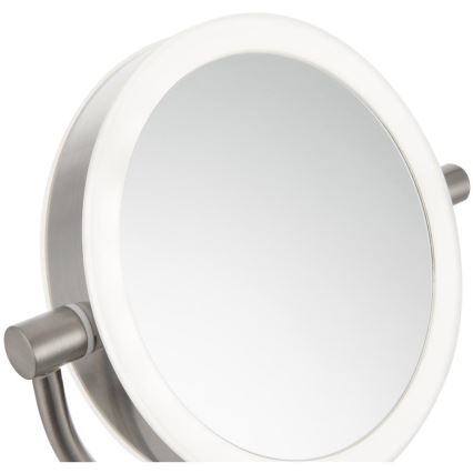 Sencor - Espelho cosmético com retroiluminação LED LED/5W/230V aço inoxidável