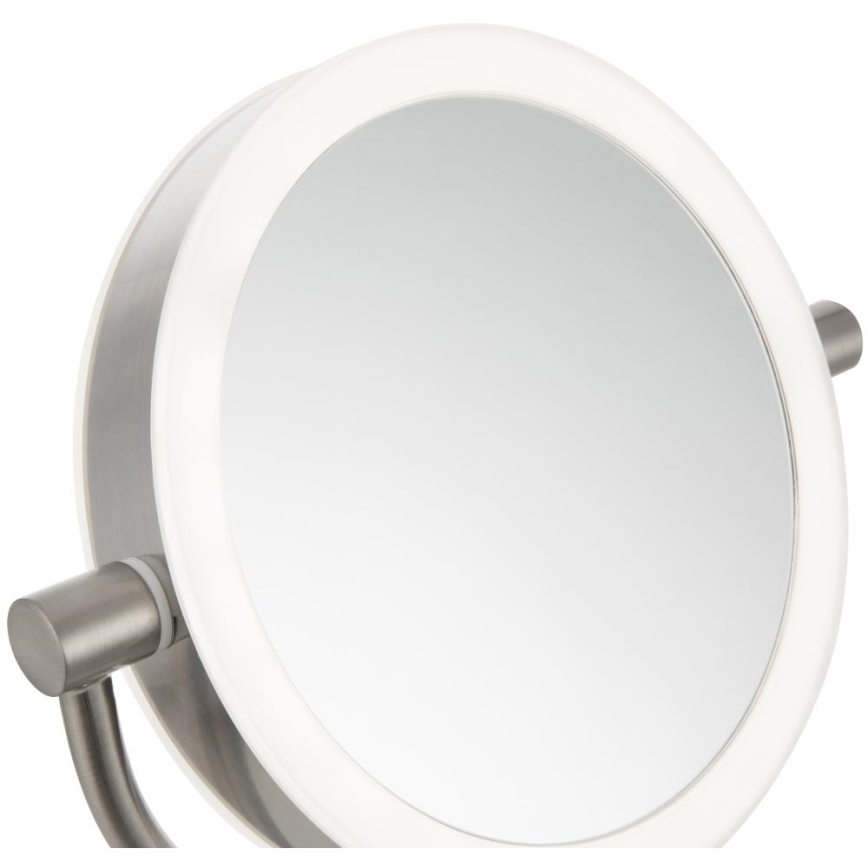 Sencor - Espelho cosmético com retroiluminação LED LED/5W/230V aço inoxidável