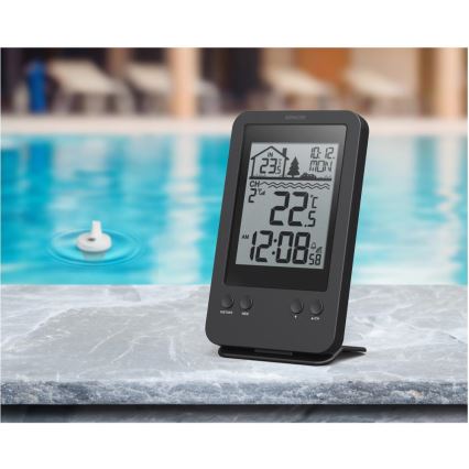 Sencor - Estação de medição com sensor de flutuador de piscina sem fios 2xAA + 2xAA IPX7