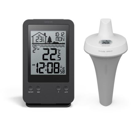 Sencor - Estação de medição com sensor de flutuador de piscina sem fios 2xAA + 2xAA IPX7