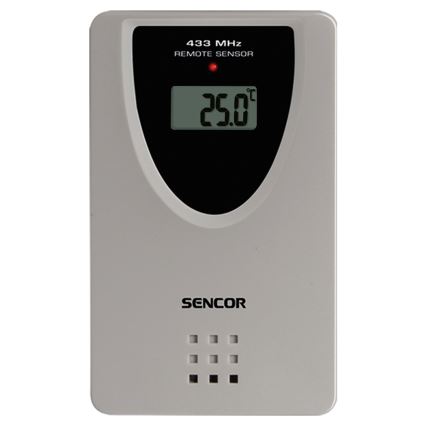 Sencor - Estação meteorológica com ecrã LCD a cores, relógio despertador e projeção 2xAA