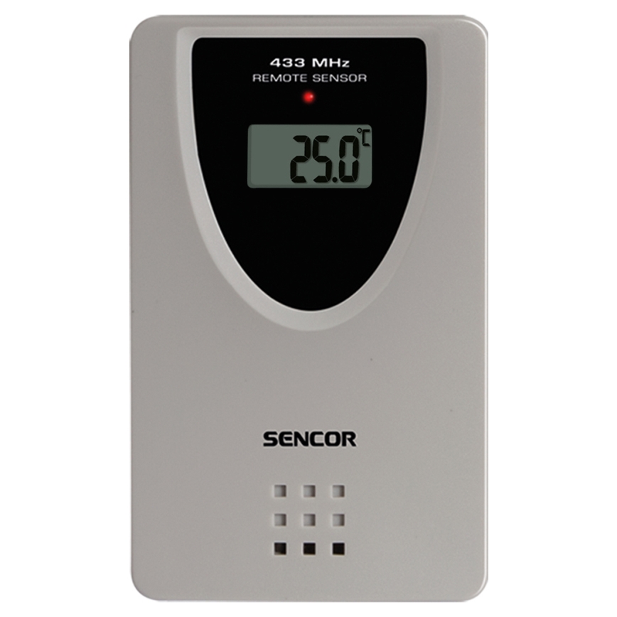 Sencor - Estação meteorológica com ecrã LCD a cores, relógio despertador e projeção 2xAA