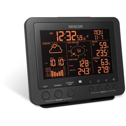 Sencor - Estação meteorológica profissional com ecrã LCD 1xCR2032