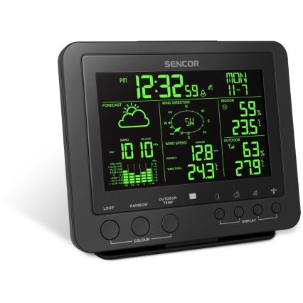 Sencor - Estação meteorológica profissional com ecrã LCD 1xCR2032