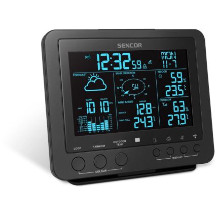 Sencor - Estação meteorológica profissional com ecrã LCD 1xCR2032