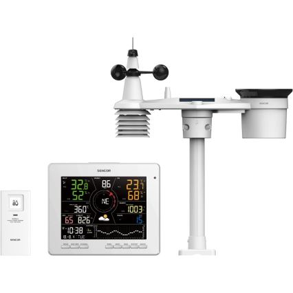 Sencor - Estação meteorológica profissional com ecrã LCD 1xCR2032 Wi-Fi Tuya