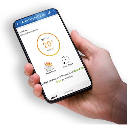 Sencor - Estação meteorológica profissional com ecrã LCD a cores 1xCR2032 Wi-Fi