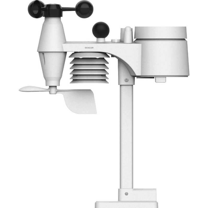 Sencor - Estação meteorológica profissional com ecrã LCD e despertador 5V/1xCR2032 + 3xAA