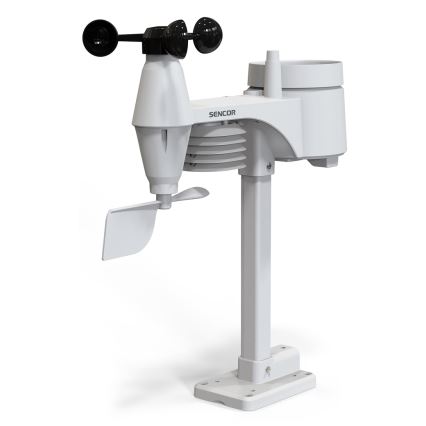 Sencor - Estação meteorológica profissional com visor a cores e relógio despertador 1xCR2032