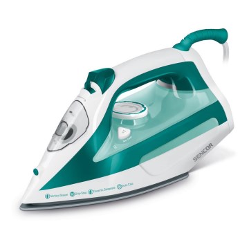 Sencor - Ferro a vapor 2600W/230V turquesa/branco