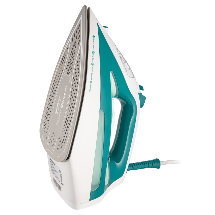 Sencor - Ferro a vapor 2600W/230V turquesa/branco