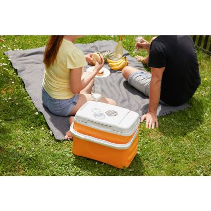 Sencor - Frigorífico automóvel portátil 22 l 45W/12V laranja/branco