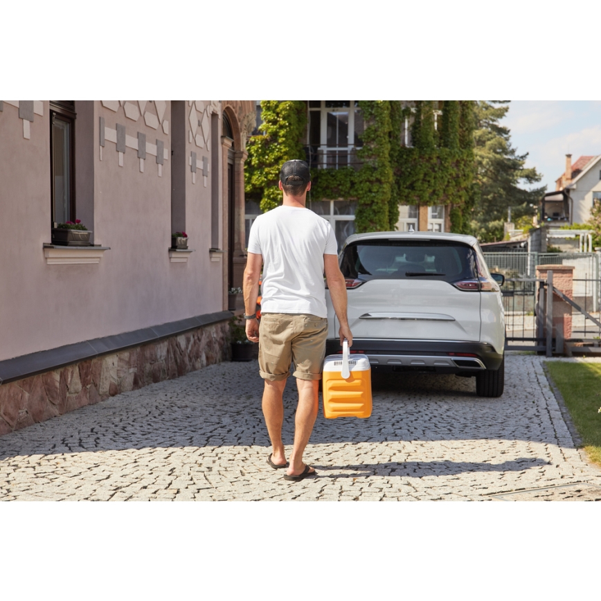 Sencor - Frigorífico automóvel portátil 22 l 45W/12V laranja/branco