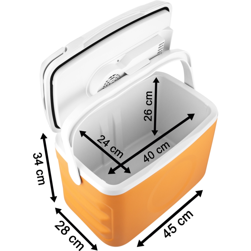 Sencor - Frigorífico automóvel portátil 22 l 45W/12V laranja/branco