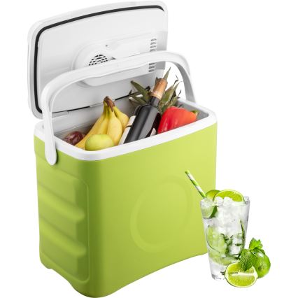 Sencor - Frigorífico automóvel portátil 30 l 55W/5V/12V/230V verde/branco