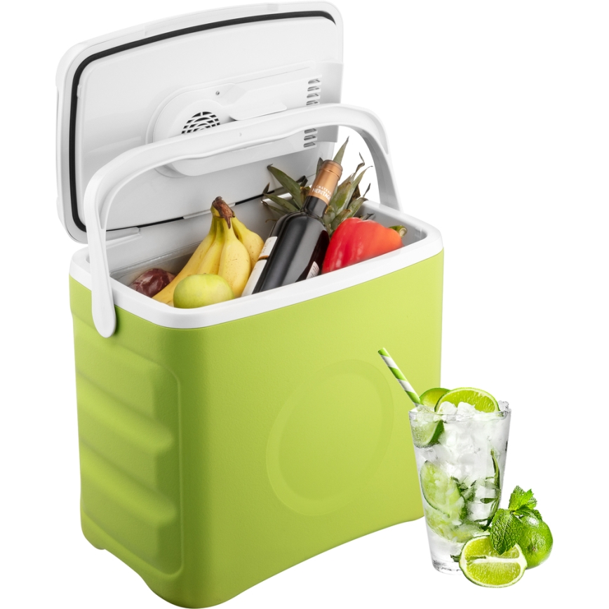 Sencor - Frigorífico automóvel portátil 30 l 55W/5V/12V/230V verde/branco