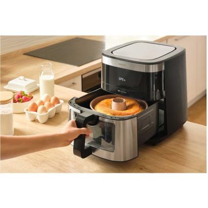 Sencor - Fritadeira elétrica de ar quente 9 l 1700W/230V preta/cromado fosco