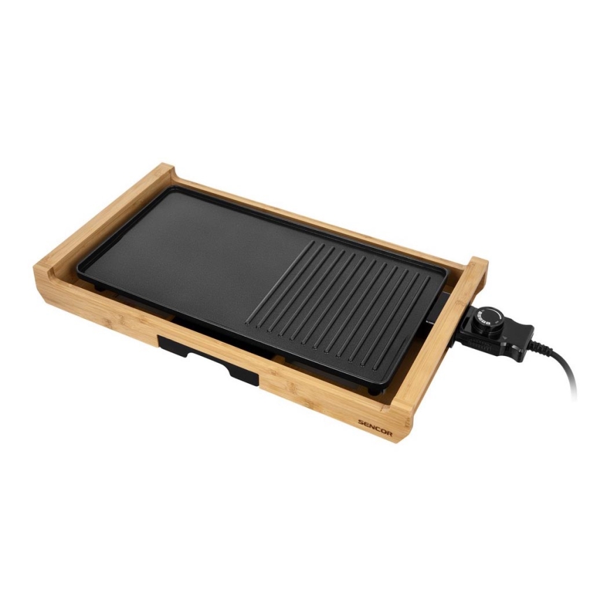 Sencor - Grelha elétrica de mesa 1800W/230V bambu