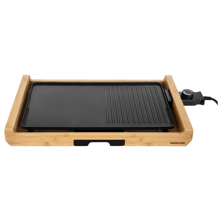 Sencor - Grelha elétrica de mesa 1800W/230V bambu