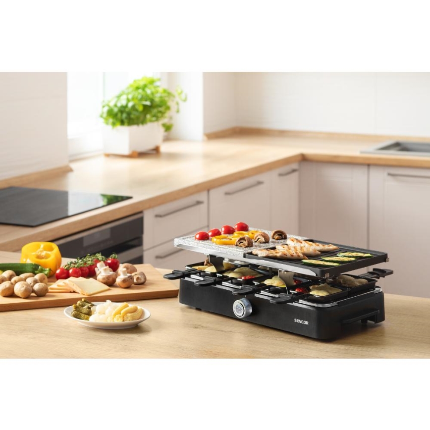 Sencor - Grelhador Raclette com acessórios 1400W/230V