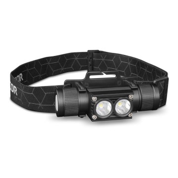 Sencor - Lanterna de cabeça recarregável LED de alumínio LED/5W/2600 mAh IP65