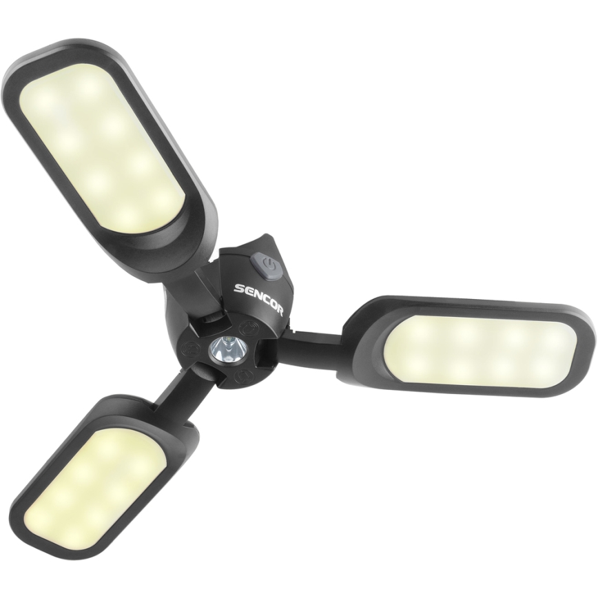 Sencor - Lanterna de campismo recarregável LED com um painel solar LED/3W/1600 mAh IPX4