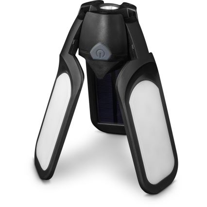 Sencor - Lanterna LED recarregável para campismo com painel solar, 3 W, 1600 mAh, IPX4