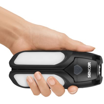 Sencor - Lanterna de campismo recarregável com painel solar LED/3W/1600 mAh IPX4