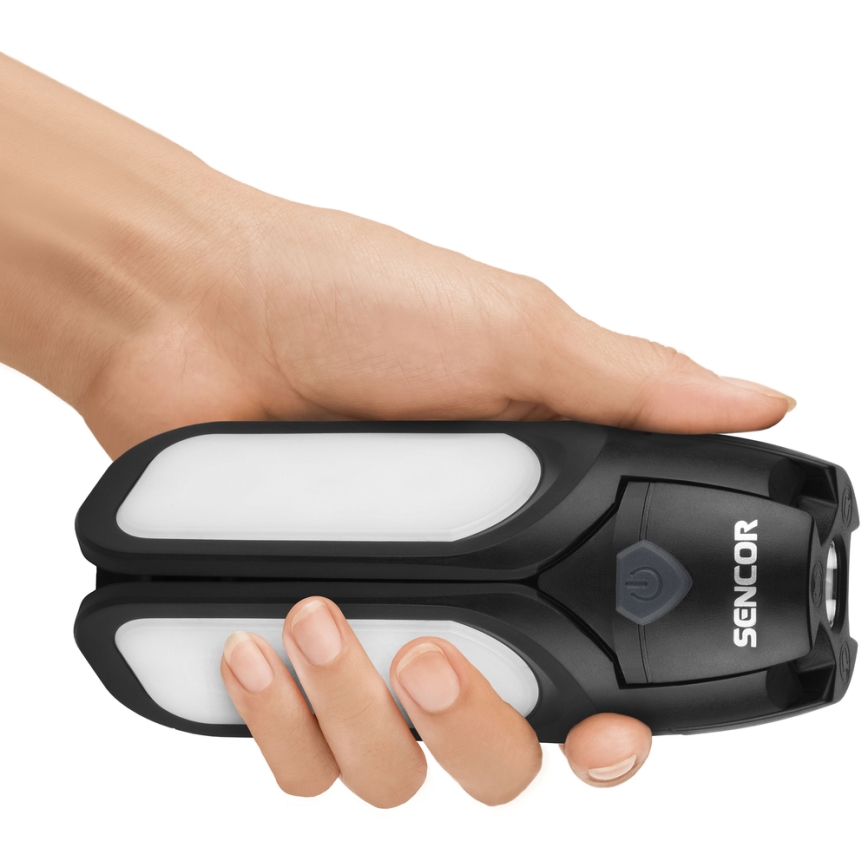 Sencor - Lanterna de campismo recarregável com painel solar LED/3W/1600 mAh IPX4